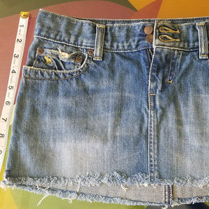 Abercrombie & Fitch distress jean mini skirt sz 00